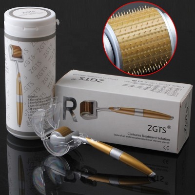 ZGTS 192 Needles Microneedle Derma Roller Skin Care Titanium Stainless Steel Seamless Hair Loss Derma Roller